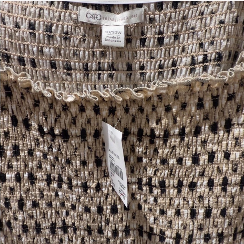 Cato Smocked Boho Maxi Dress Plus Size 18W/20W Cottagecore Boho Indie Summer - Picture 8 of 9